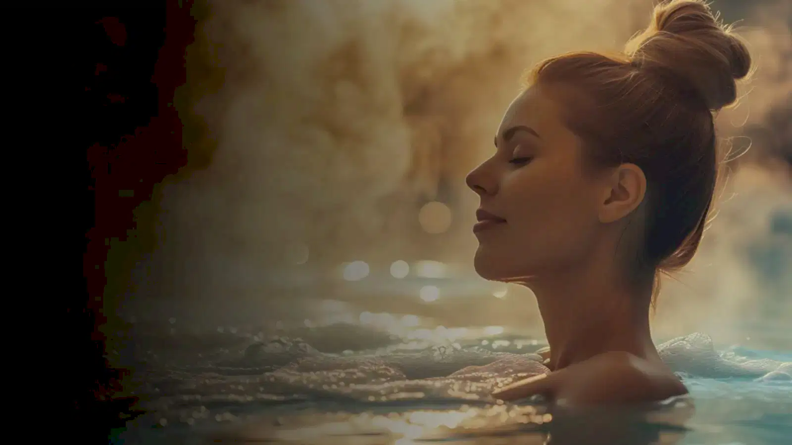 Woman in jacuzzi